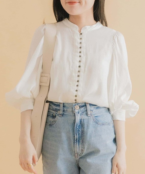 「URBAN RESEARCH ROSSO WOMEN」 長袖ブラウス FREE ホワイト レディース