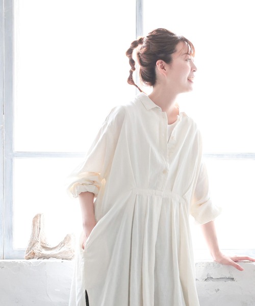 soulberry 「soulberry」 シャツワンピース M オフホワイト