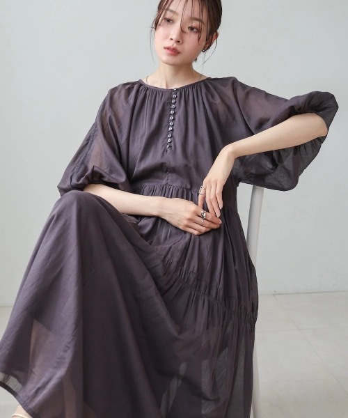 BAB（バブ） ワンピース 半袖 「S・Mサイズ展開」コットンボイル