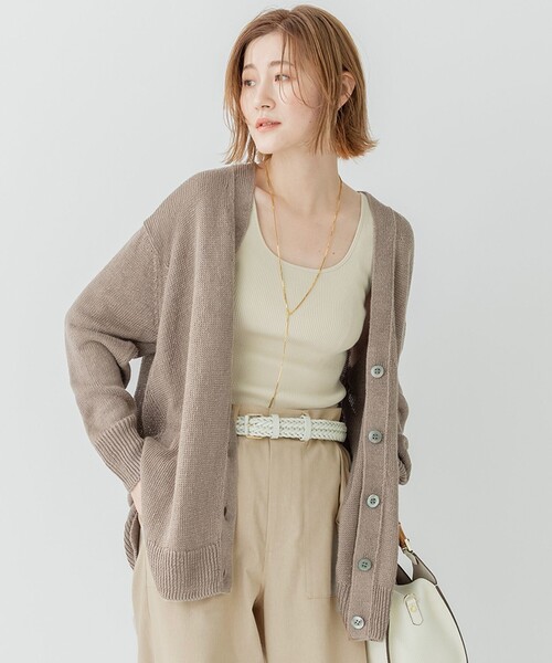 23区（ニジュウサンク） ニットカーディガン 38 ベージュ レディース