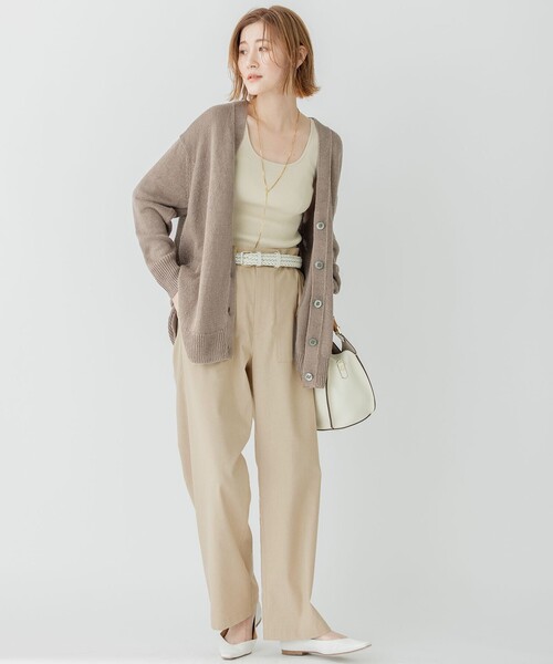 Second Layer ニット　カーディガン　ベージュ　サイズ48 36823 Cardigan 