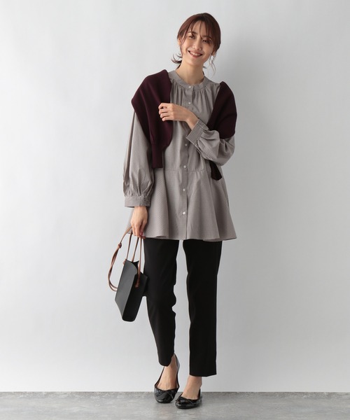 「GLOBAL WORK」 長袖チュニック LARGE ブルー レディース