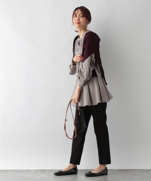 「GLOBAL WORK」 長袖チュニック LARGE ブルー レディース