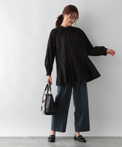 「GLOBAL WORK」 長袖チュニック LARGE ブルー レディース