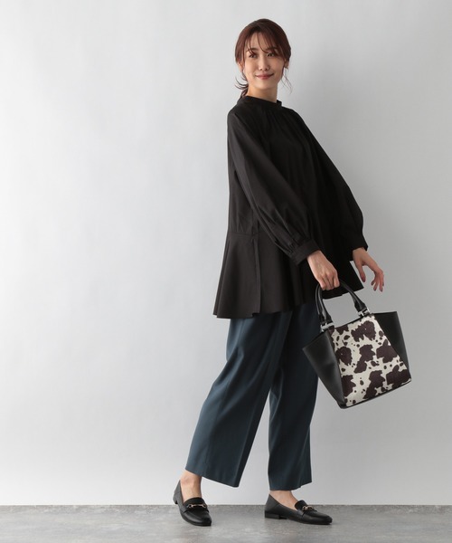 「GLOBAL WORK」 長袖チュニック LARGE ブルー レディース