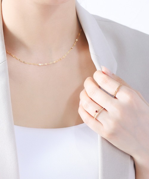 ESTELLE（エステール） 指輪 リング 1月誕生石 K10 イエローゴールド