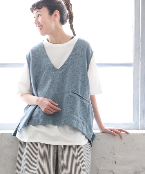 ソウルベリー soulberry ジレ soulberry ベスト ジレ 涼やかな、夏のこなれベスト レディース
