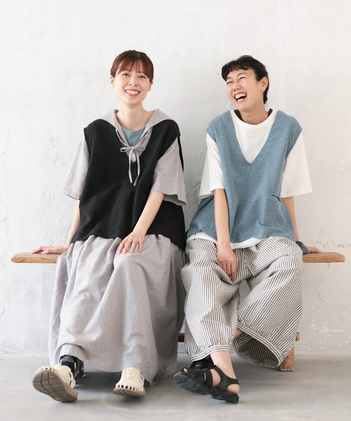 ソウルベリー soulberry ジレ soulberry ベスト ジレ 涼やかな、夏のこなれベスト レディース