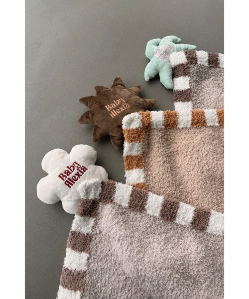 【新品・未使用】ALEXIA STAM ブランケット チャコール ALEXIA STAM（アリシアスタン） ベビー Blankie /ふわふわブランキー