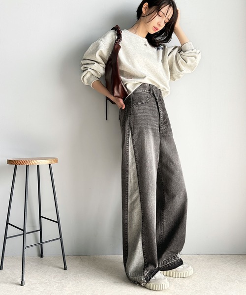 「classicalelf」 加工デニムパンツ LARGE ブラック レディース