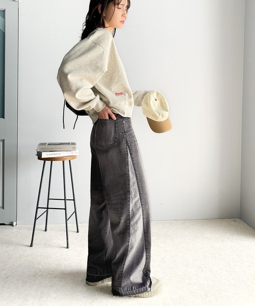 「classicalelf」 加工デニムパンツ LARGE ブラック レディース