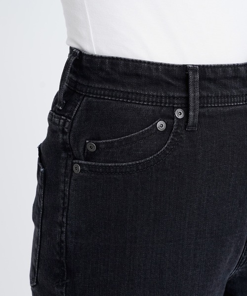 yanukヤヌーク ANN テーパード ブラック 25インチ YANUK/ヤヌーク 別注 ANN ボーイズテーパードデニム（デニムパンツ