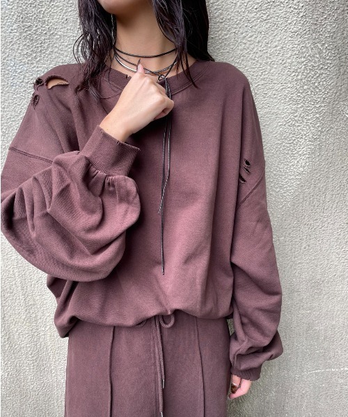 AIC. トレーナー スウェット ダメージ加工オーバーサイズスウェット