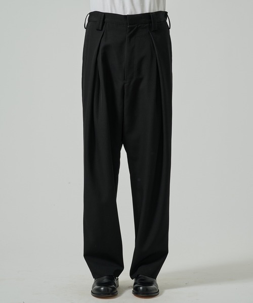 ウジョー ボトムス 2 ブラック メンズ UJOH（ウジョー） スラックス 「UJOH HOMME」Cross Tuck PNT メンズ