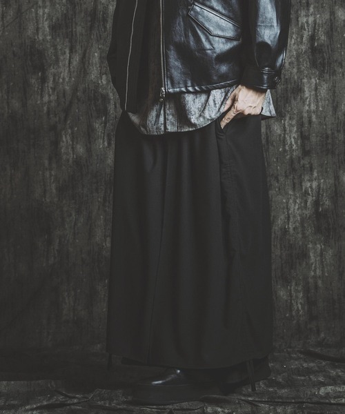 ノーアイディー（NO ID．）/ドローストリングスレイヤードバギートラウザーズ NO ID.（ノーアイディー） パンツ 「NO ID.」Drawstring Layered Baggy