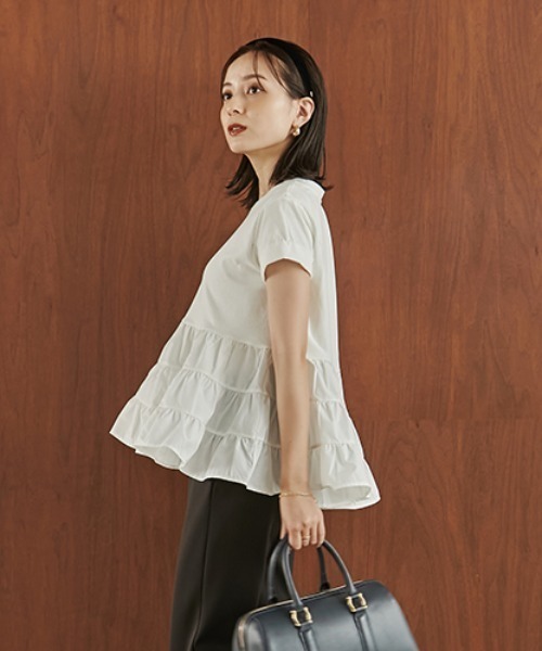 anuans（アニュアンス） 半袖カットソー FREE ホワイト レディース