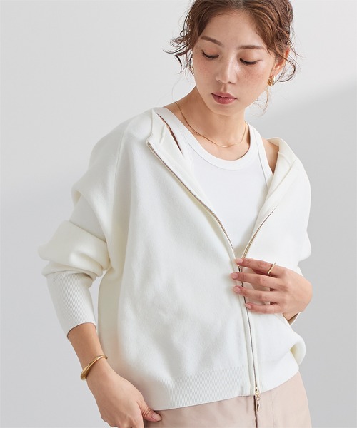 ur's（ユアーズ） カーディガン スウェットライクZIPニット