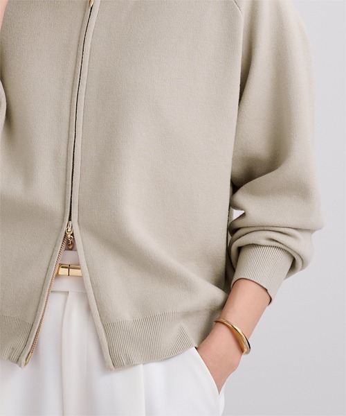 ur's（ユアーズ） カーディガン スウェットライクZIPニット