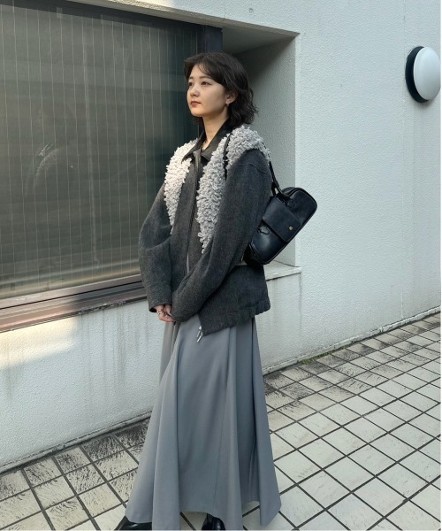 Ameri（アメリ） ブルゾン アウター UND TWEED WORK DETAIL BLOUSON 