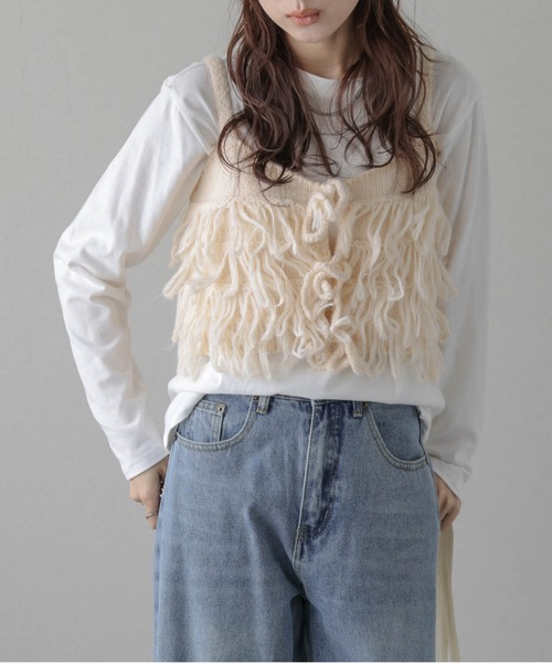 キャミソール ループフリンジニットビスチェ : ZOZOTOWN Yahoo!店
