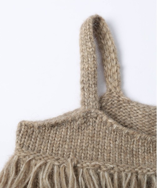 キャミソール ループフリンジニットビスチェ