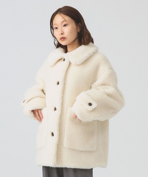 Ray BEAMS（レイ ビームス） コート アウター ボア ビッグ ポケット