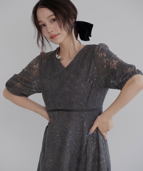 jumelle(ジュメロ) ワンピース 「オケージョン/結婚式」フレアラメ jumelle(ジュメロ) ワンピース 「オケージョン/結婚式」フレアラメ