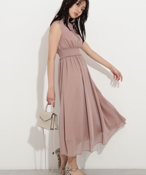 「NATURAL BEAUTY BASIC」 ノースリーブワンピース SMALL グリーン レディース_画像3