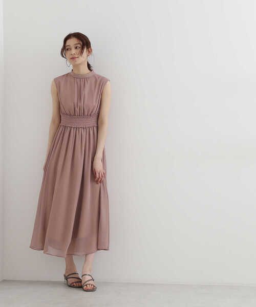 「NATURAL BEAUTY BASIC」 ノースリーブワンピース SMALL グリーン レディース_画像9