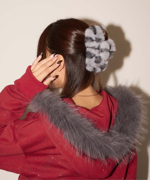 sedacle girl（セダクルガール） ヘアクリップ モコモコレオパードヘア