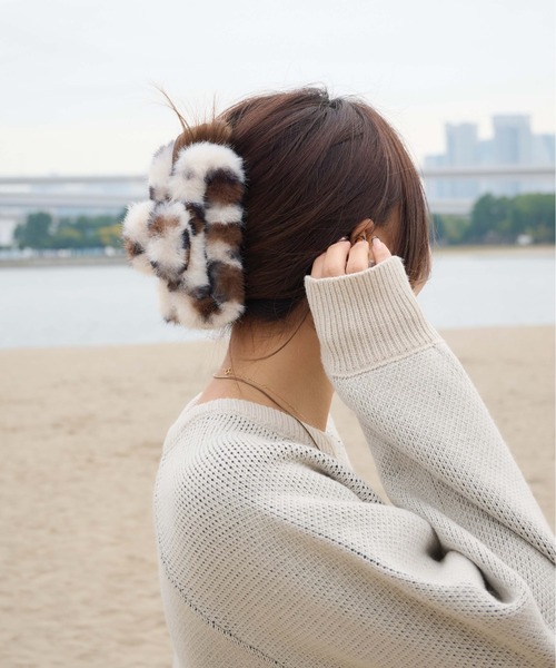 sedacle girl（セダクルガール） ヘアクリップ モコモコレオパードヘア