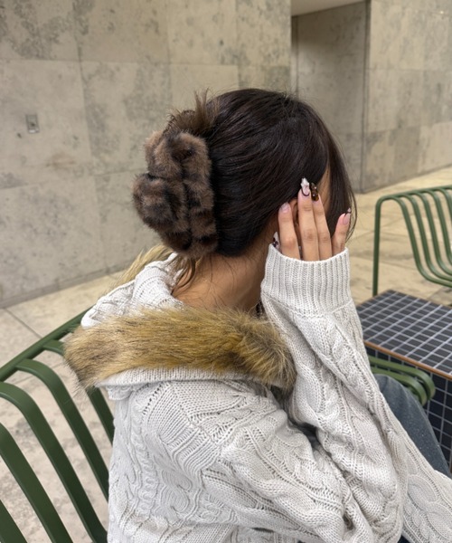 sedacle girl（セダクルガール） ヘアクリップ モコモコレオパードヘア