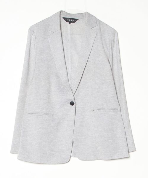 INDIVI（インディヴィ） テーラードジャケット 40 グレー レディース