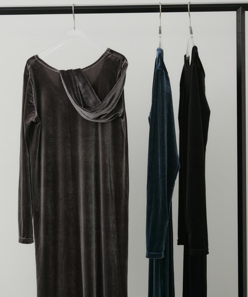 Aunt Marie's（アントマリーズ） ワンピース バックオープンベロア