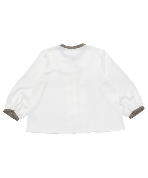 「TOKYO SHIRTS」 7分袖ブラウス M オフホワイト レディース_画像2
