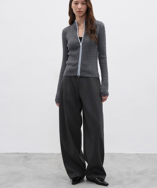 EIGHTHMONTH パンツ スカーフベルト ワイドパンツ EM25a110