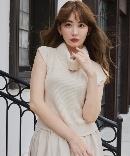 Her lip to ノースリーブニット FREE ベージュ レディース : ZOZOTOWN