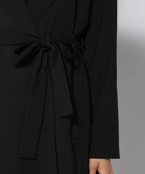 「ketty」 ノーカラーコート L ブラック レディース_画像2