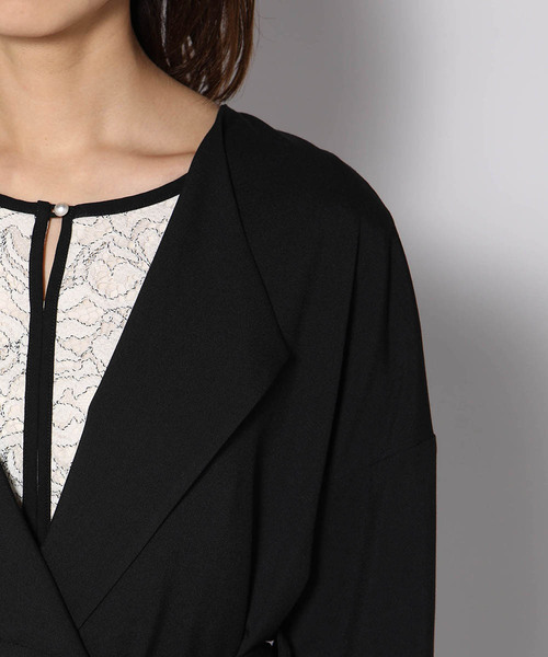 「ketty」 ノーカラーコート L ブラック レディース_画像5