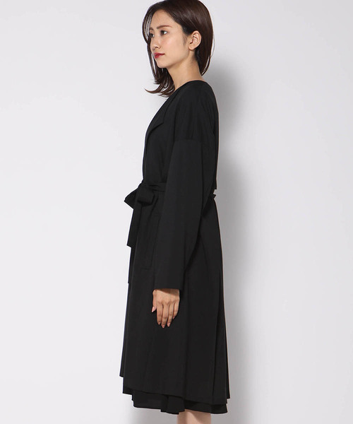 「ketty」 ノーカラーコート L ブラック レディース_画像9