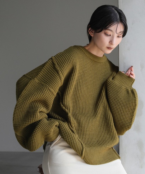 「select MOCA」 長袖ニット FREE ブラウン レディース_画像5