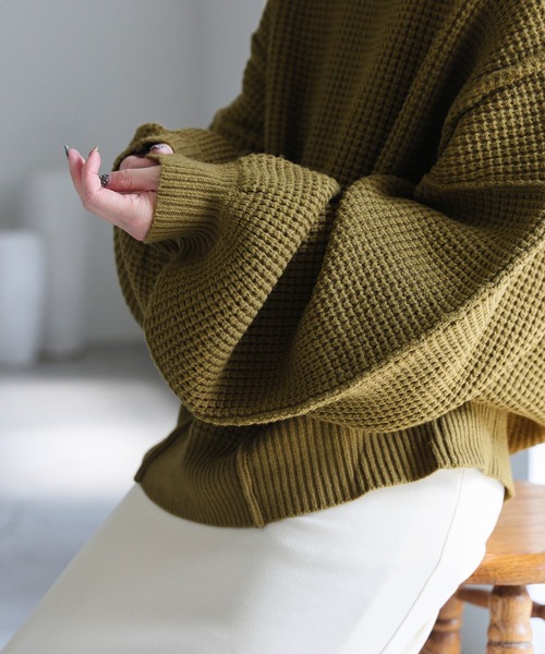 「select MOCA」 長袖ニット FREE ブラウン レディース_画像6