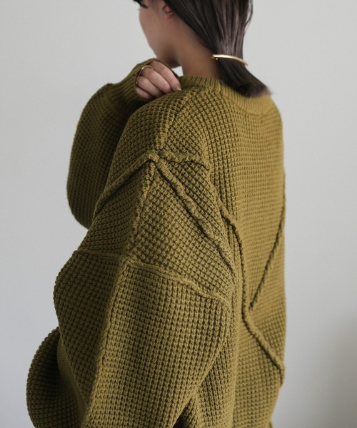 「select MOCA」 長袖ニット FREE ブラウン レディース_画像7