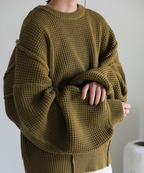 「select MOCA」 長袖ニット FREE ブラウン レディース_画像8