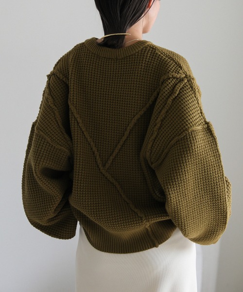 「select MOCA」 長袖ニット FREE ブラウン レディース_画像9