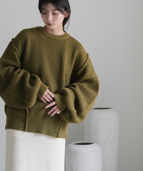 「select MOCA」 長袖ニット FREE ブラウン レディース_画像10