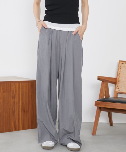 「Auntie Rosa Holiday」 イージーパンツ MEDIUM グレー レディース_画像8