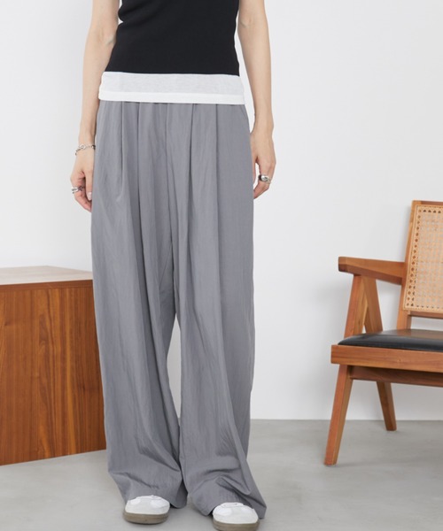 「Auntie Rosa Holiday」 イージーパンツ MEDIUM グレー レディース_画像9