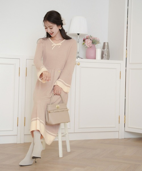 le reve vaniller（ル レーヴ ヴァニレ） ニットワンピース M ピンク