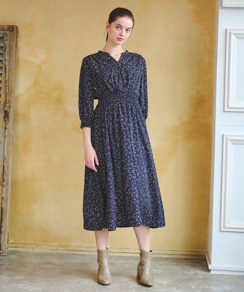 ドレステリアワンピース36 DRESSTERIOR（ドレステリア） 7分袖ワンピース 36 ブラック レディース